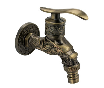 Кран водоразборный MAGNUS на 1/2 10см от стены под бронзу 9255